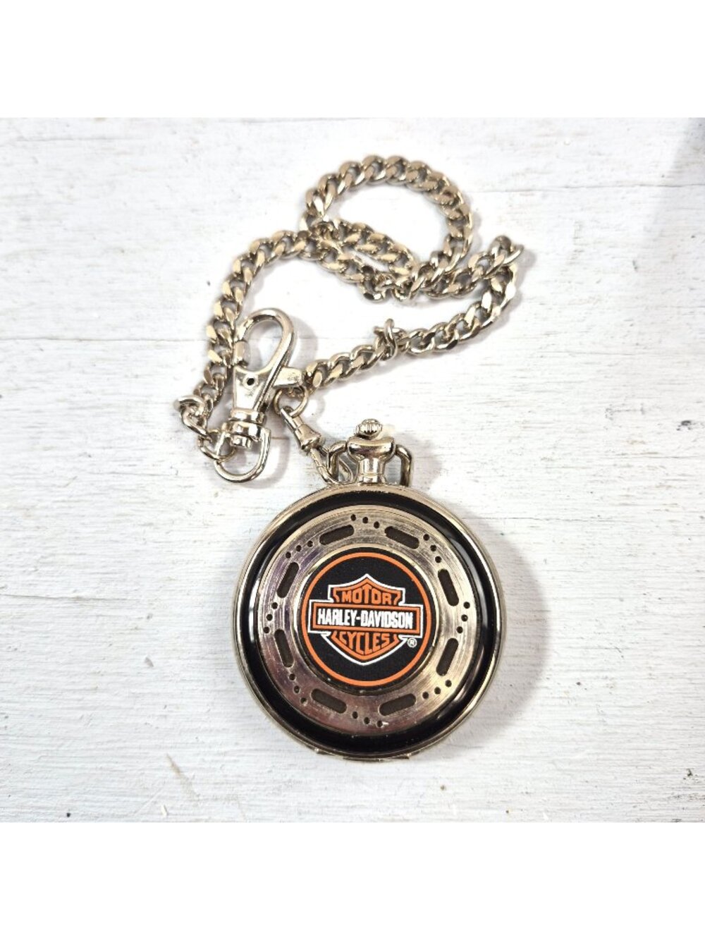 Harley Davidson Lot Pocket Watch Eagle Display Leather Case Holder Set NIB